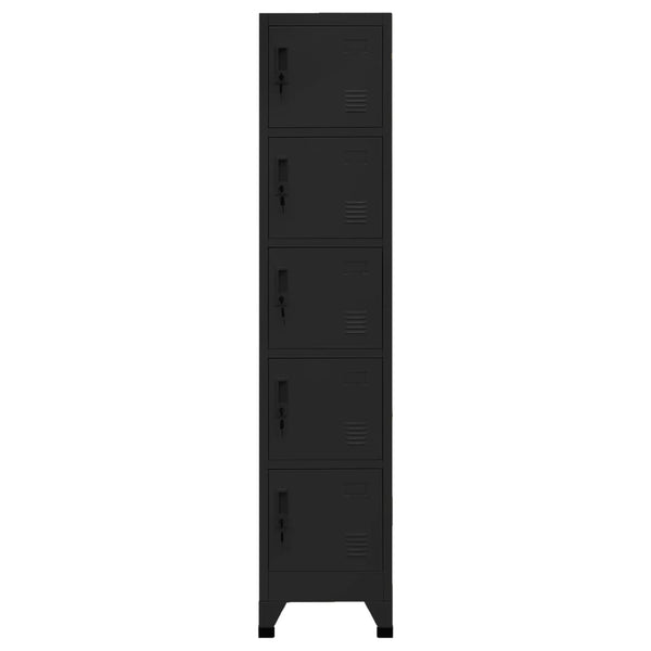 vidaXL Armoire de rangement à casiers Noir 38x40x180 cm Acier