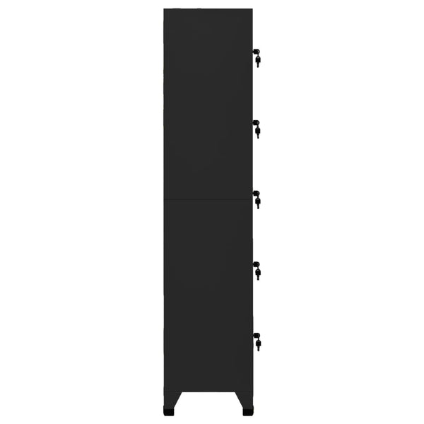 vidaXL Armoire de rangement à casiers Noir 38x40x180 cm Acier