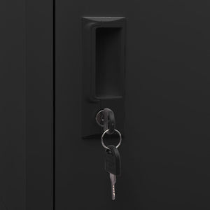vidaXL Armoire de rangement à casiers Noir 38x40x180 cm Acier