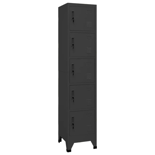 Anthrazit Schließfachschrank 38x40x180 cm