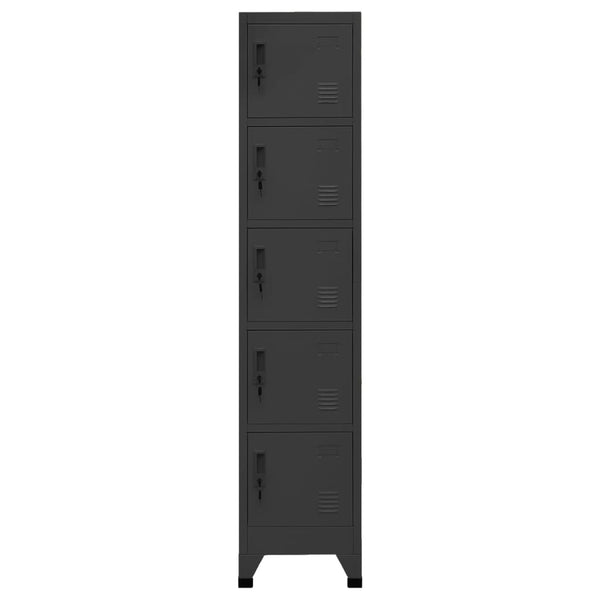 Anthrazit Schließfachschrank 38x40x180 cm