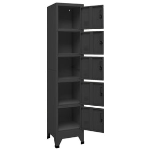 Anthrazit Schließfachschrank 38x40x180 cm