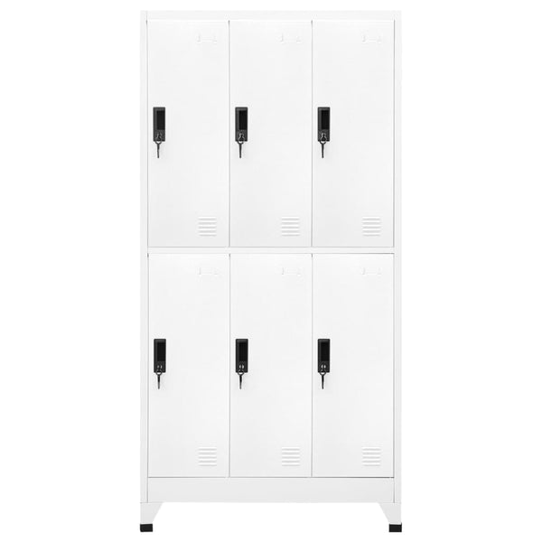 Weißer Stahlschrank, 90x45x180 cm
