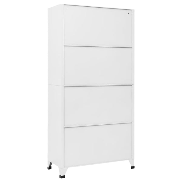 Weißer Stahlschrank, 90x45x180 cm