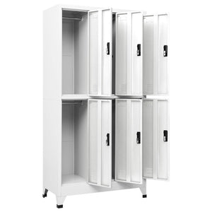 Weißer Stahlschrank, 90x45x180 cm