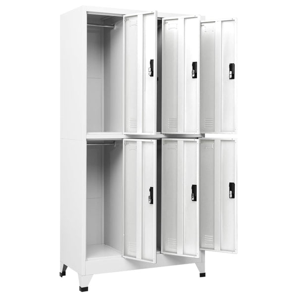 Weißer Stahlschrank, 90x45x180 cm