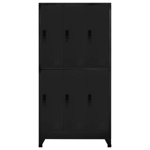 Schließfachschrank Schwarz Stahl 90x45x180cm