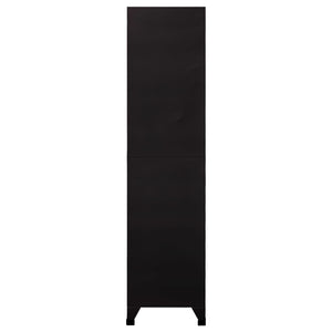 Schließfachschrank Schwarz Stahl 90x45x180cm