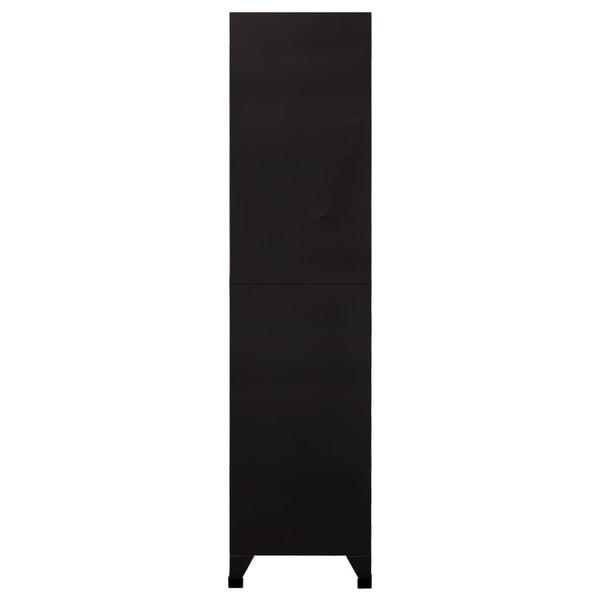 Schließfachschrank Schwarz Stahl 90x45x180cm