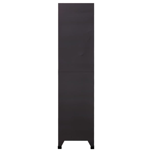 Anthrazit Schließfachschrank 90x45x180 cm Stahl