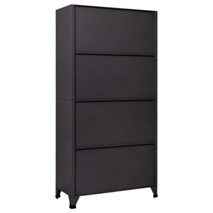 Anthrazit Schließfachschrank 90x45x180 cm Stahl