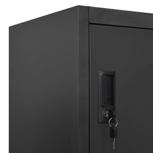 Anthrazit Schließfachschrank 90x45x180 cm Stahl