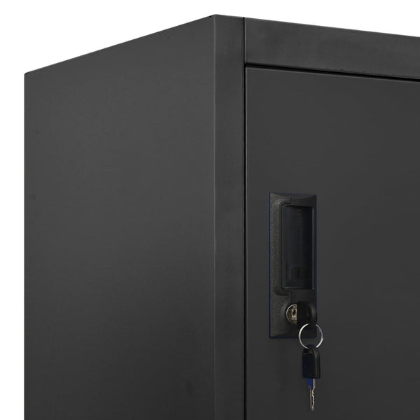 Anthrazit Schließfachschrank 90x45x180 cm Stahl