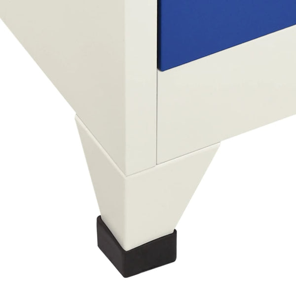 Stahl Schließfachschrank Grau/Blau 90x45x180cm