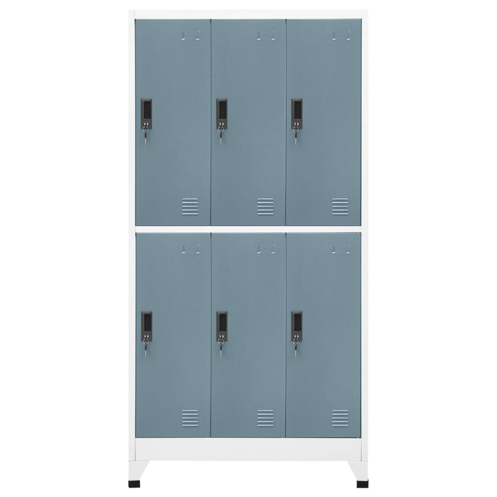 Schließfachschrank Stahl Hellgrau/Dunkelgrau 90x45x180cm
