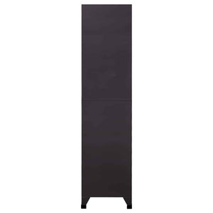 Stahl Schließfachschrank Anthrazit/Rot 90x40x180cm