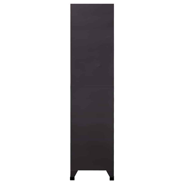 Stahl Schließfachschrank Anthrazit/Rot 90x40x180cm