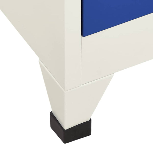 Stahl Schließfachschrank Grau/Blau 90x40x180cm