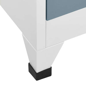 Stahl Schließfachschrank Hellgrau/Dunkelgrau 90x40x180cm
