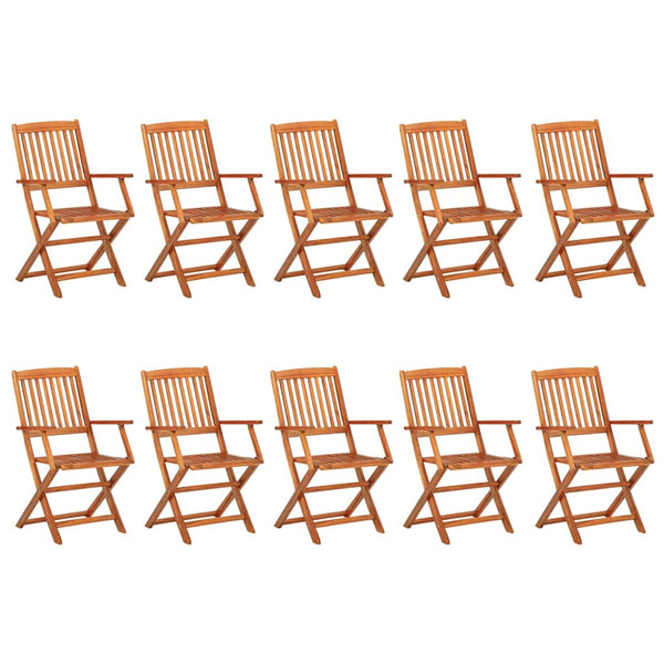 11-tlg. Garten-Essgruppe 220x90x75 cm Massivholz Akazie