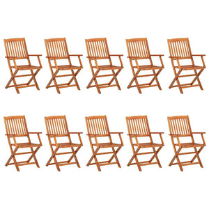 11-tlg. Garten-Essgruppe 280x90x75 cm Massivholz Akazie