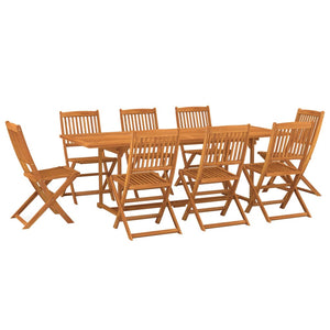 vidaXL Ensemble de salle à manger de jardin 9 pcs 220x90x75 cm Bois d'acacia massif