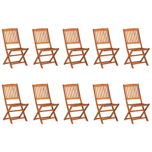 vidaXL Salle à manger de jardin 11 pcs 280x90x75 cm Bois d'acacia massif