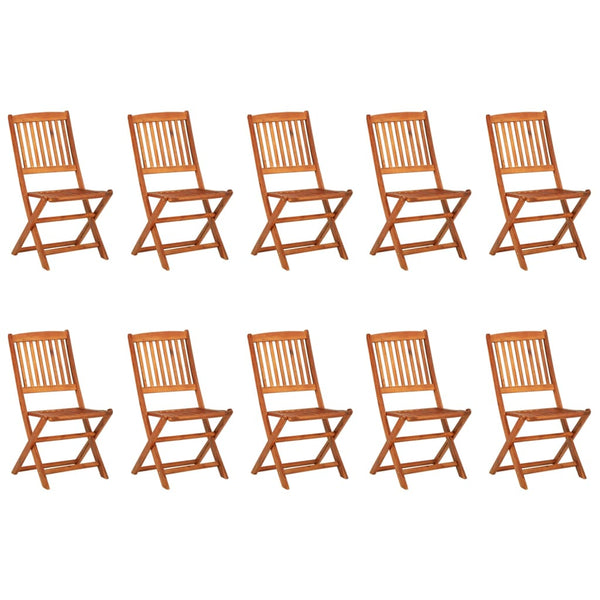 vidaXL Salle à manger de jardin 11 pcs 280x90x75 cm Bois d'acacia massif