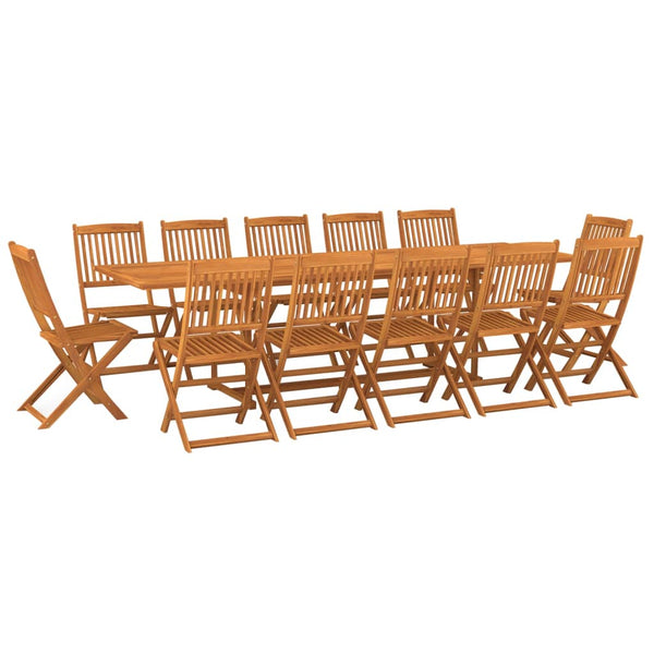 vidaXL Ensemble repas de jardin 13 pcs 280x90x75 cm Bois d'acacia massif