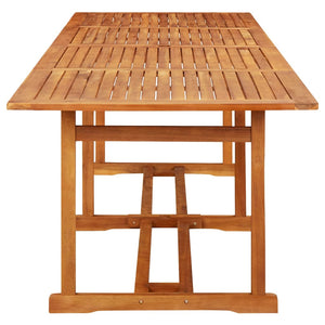 vidaXL Ensemble repas de jardin 13 pcs 280x90x75 cm Bois d'acacia massif