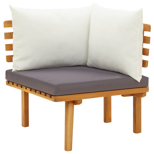 vidaXL Salon de jardin 8 pcs avec coussins Bois d'acacia massif