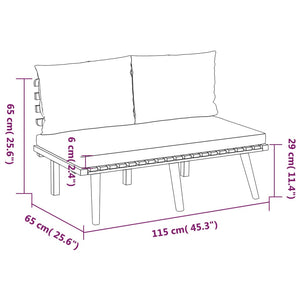 vidaXL Salon de jardin 8 pcs avec coussins Bois d'acacia massif