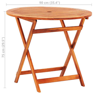 5-tlg. Garten-Essgruppe Klappbar Massivholz Eukalyptus