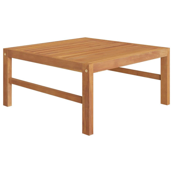 5-tlg. Garten-Lounge-Set mit Grauen Kissen Massivholz Teak