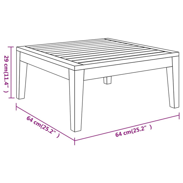 3-tlg. Garten-Lounge-Set mit Dunkelgrauen Kissen Massivholz Akazie