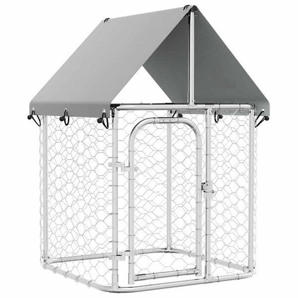 Outdoor-Hundezwinger mit Dach 100x100x150 cm