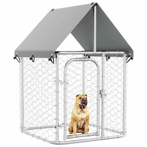 Outdoor-Hundezwinger mit Dach 100x100x150 cm