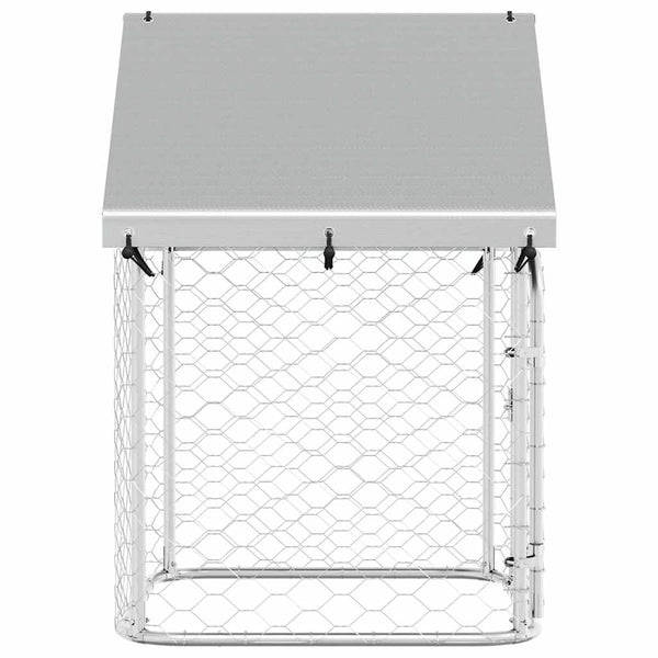 Outdoor-Hundezwinger mit Dach 100x100x150 cm