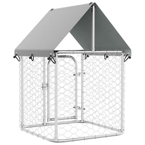 Outdoor-Hundezwinger mit Dach 100x100x150 cm