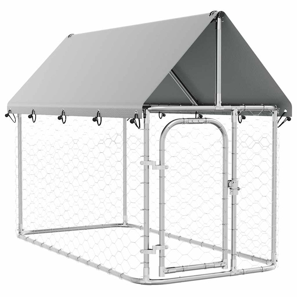 Outdoor-Hundezwinger mit Dach 200x100x150 cm