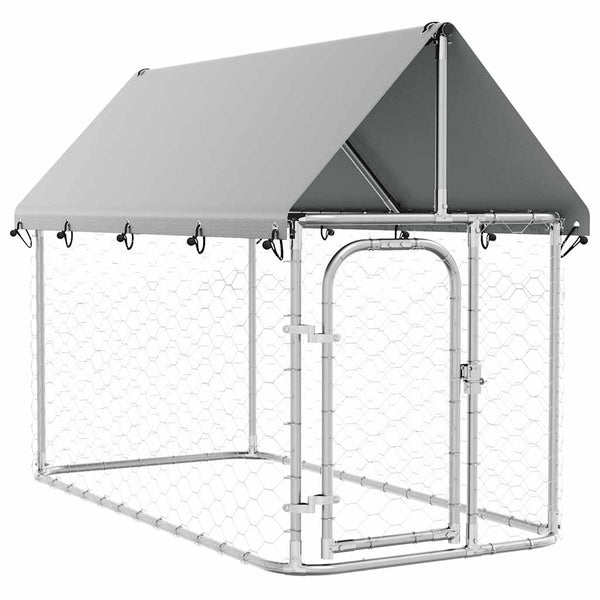 Outdoor-Hundezwinger mit Dach 200x100x150 cm