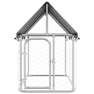 Outdoor-Hundezwinger mit Dach 200x100x150 cm