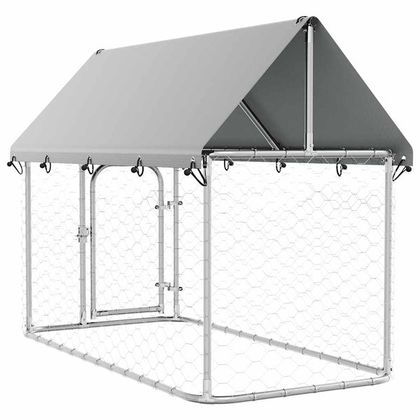 Outdoor-Hundezwinger mit Dach 200x100x150 cm