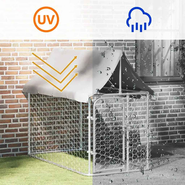 Outdoor-Hundezwinger mit Dach 200x100x150 cm