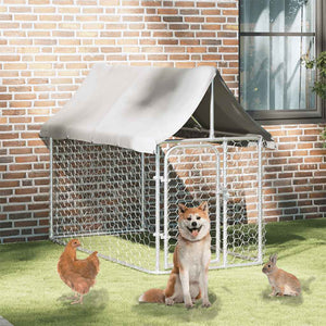 Outdoor-Hundezwinger mit Dach 200x100x150 cm