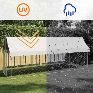 Outdoor-Hundezwinger mit Dach 400x100x150 cm