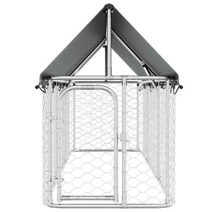 Outdoor-Hundezwinger mit Dach 400x100x150 cm