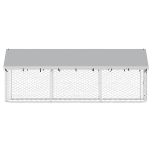 Outdoor-Hundezwinger mit Dach 400x100x150 cm