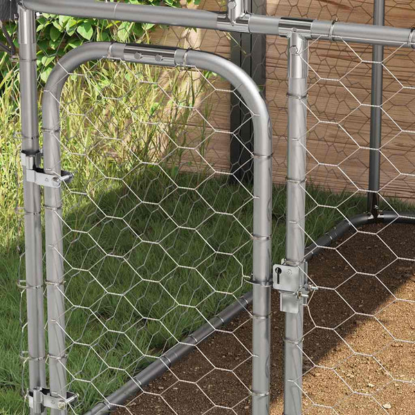 Outdoor-Hundezwinger mit Dach 200x200x150 cm