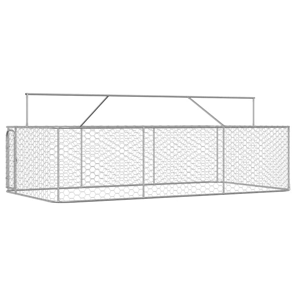 Outdoor-Hundezwinger mit Dach 400x200x150 cm